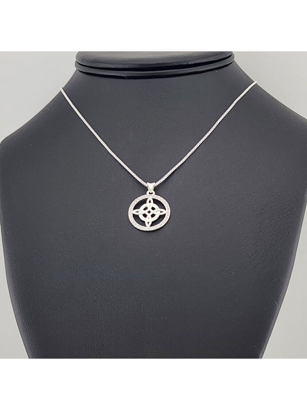 New Sterling Silver 925 Witch’s Knot Necklace – Wiccan Pagan Protection Amulet - Picture 4 of 8